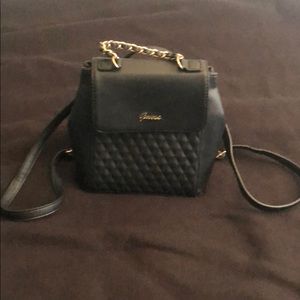 Guess Black Backpack Purse